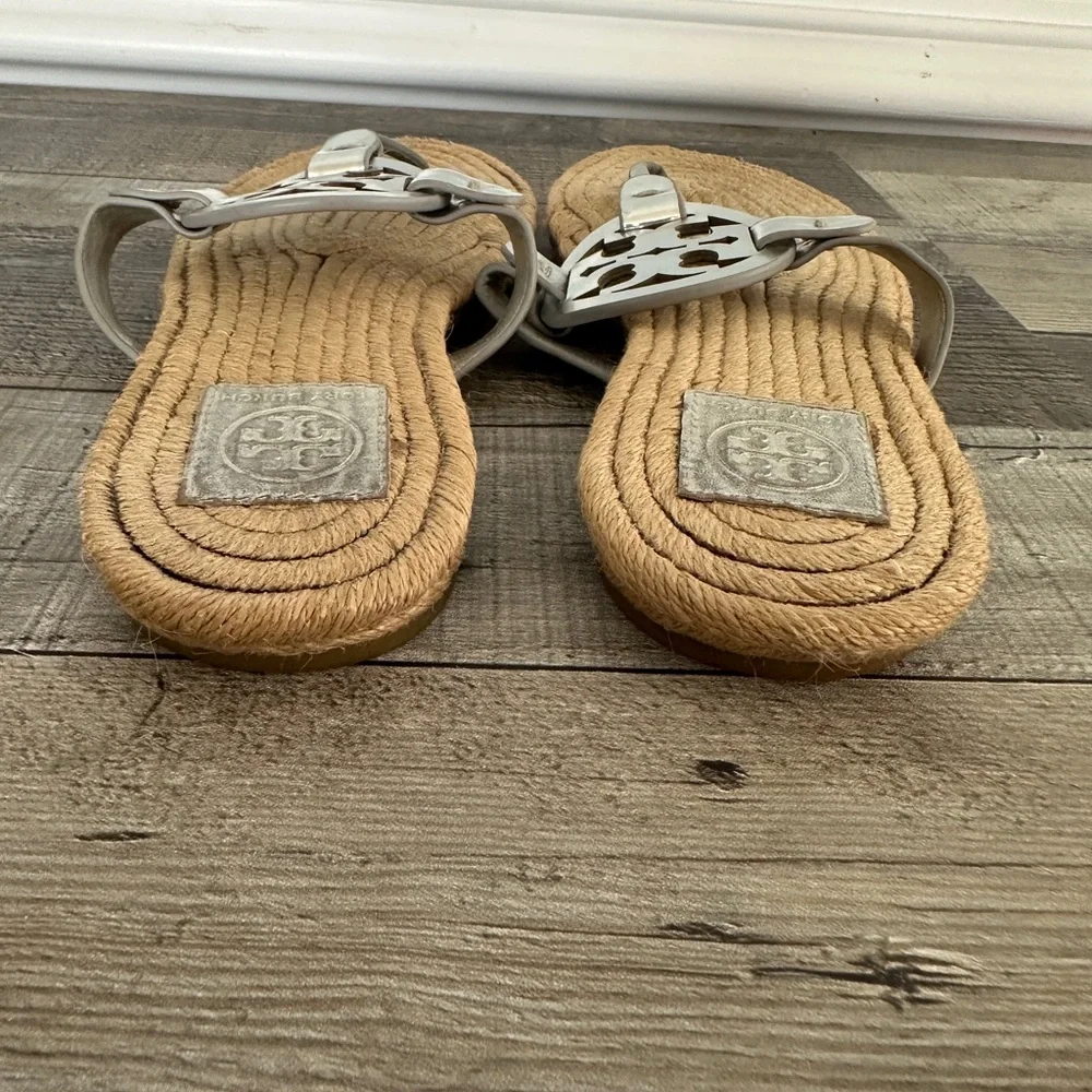 Tory Burch Metallic and Tan Sandals - Picture 7 of 8